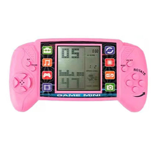 Toy Pocket Handheld Video Game Console 3.5in Brick Game Player with 23 Classic Games -Pink