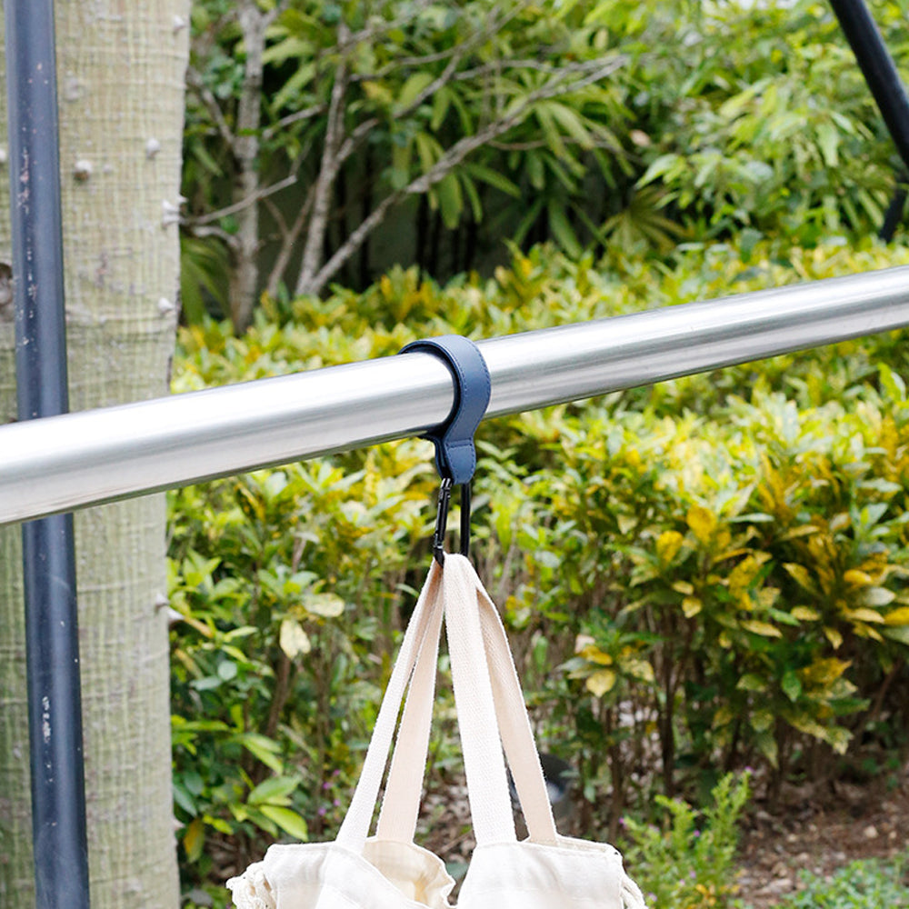 2Pcs Baby Stroller Hooks Adjustable Pushchair Hanger for Hanging Bags and Shopping -Blue