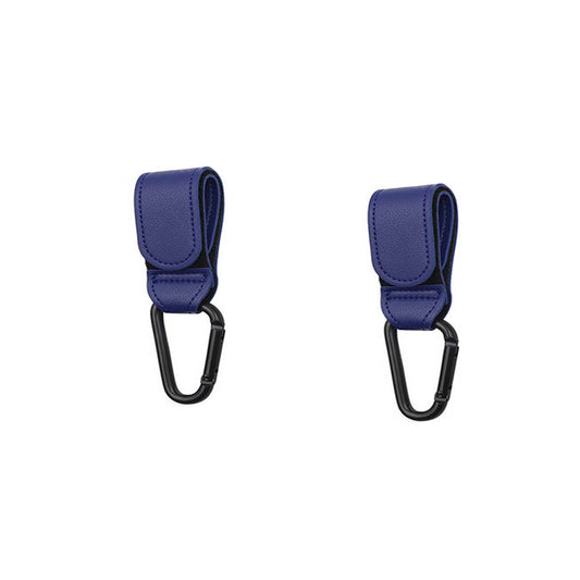 2Pcs Baby Stroller Hooks Adjustable Pushchair Hanger for Hanging Bags and Shopping -Blue