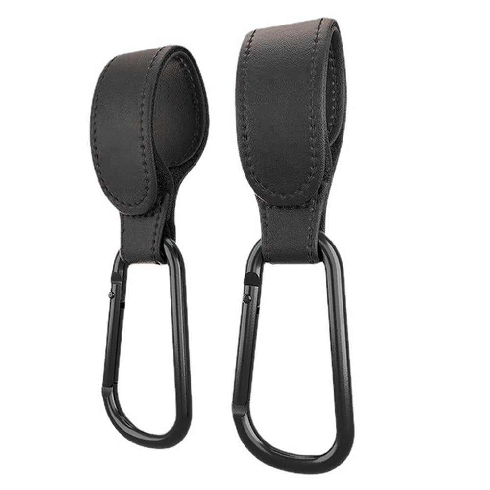 2Pcs Baby Stroller Hooks Adjustable Pushchair Hanger for Hanging Bags and Shopping -Black