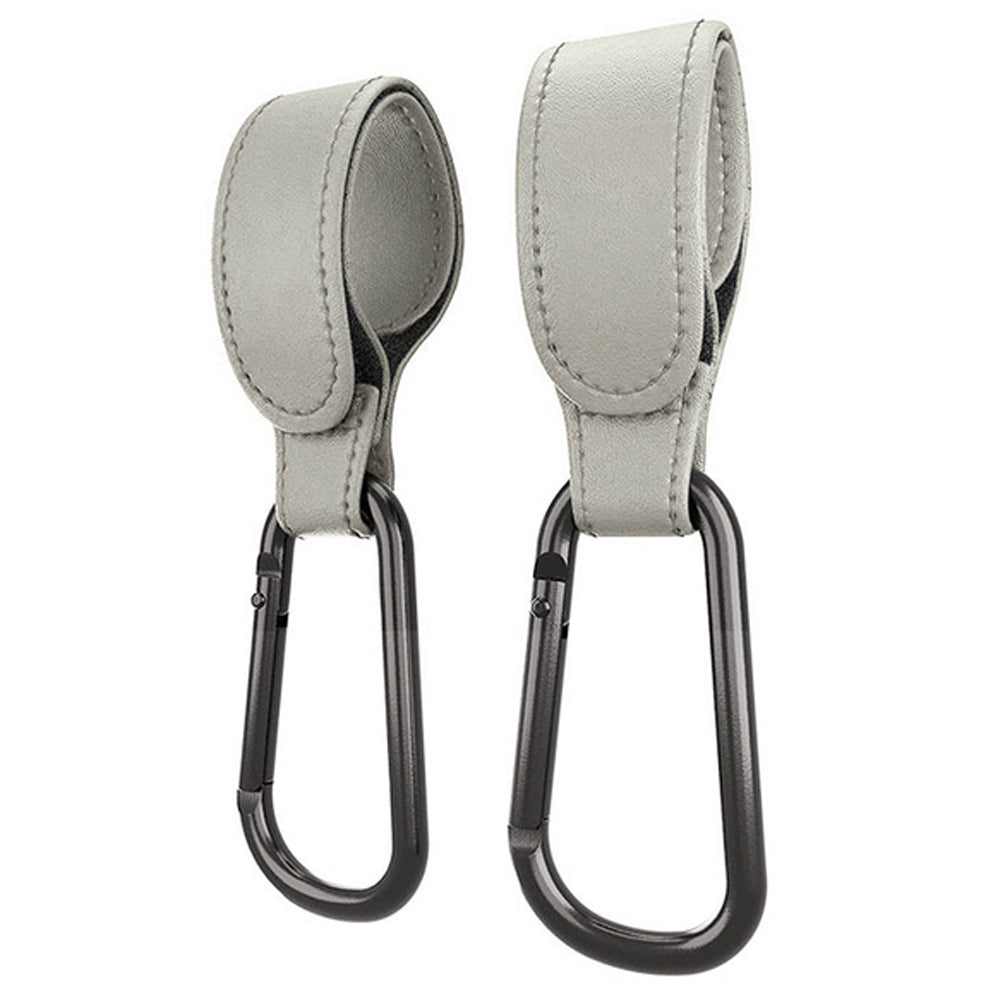 4Pcs Baby Stroller Hooks Adjustable Pushchair Hanger for Hanging Bags and Shopping -Grey