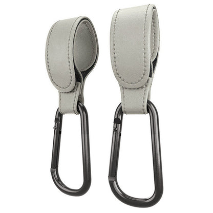 4Pcs Baby Stroller Hooks Adjustable Pushchair Hanger for Hanging Bags and Shopping -Grey