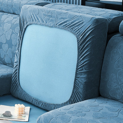 Sofa Cushion Cover High Stretch Sofa Seat Slipcover Protector -Blue