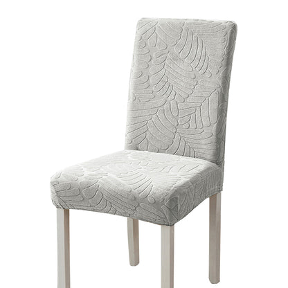 Chair Cover Stretch Dining Chair Cover Seat Covers Washable Banquet Wedding Party Jacquard Chair Cover-Grey