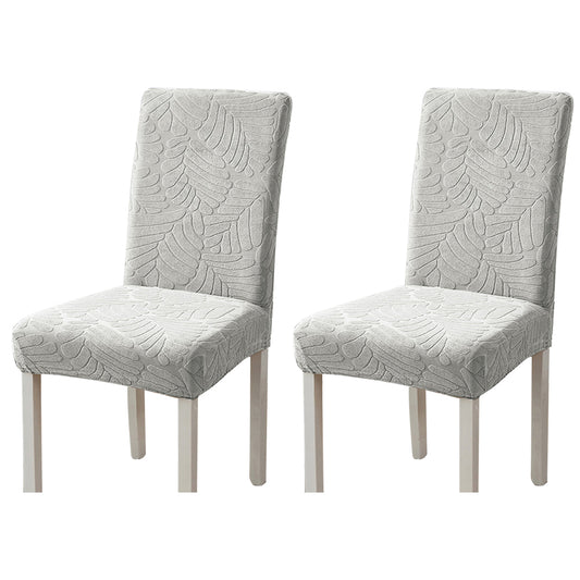 Chair Cover 2Pcs Stretch Dining Chair Cover Seat Covers Washable Banquet Wedding Party Jacquard Chair Cover-Grey