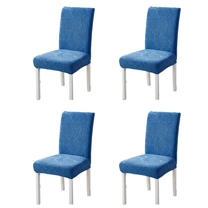 Chair Cover 4Pcs Stretch Dining Chair Cover Seat Covers Washable Banquet Wedding Party Jacquard Chair Cover-Blue