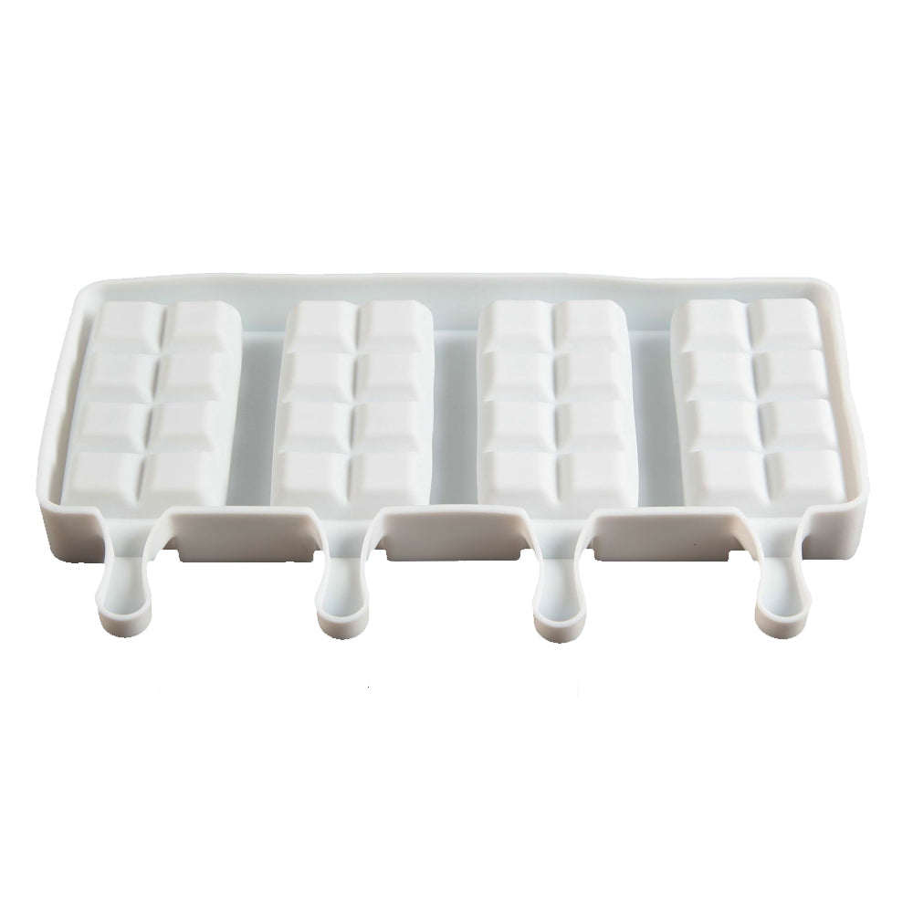 4 Silicone Mold DIY Ice Pop Mold Popsicle Makers Food Storage Container for Egg Bites -Grid Shape
