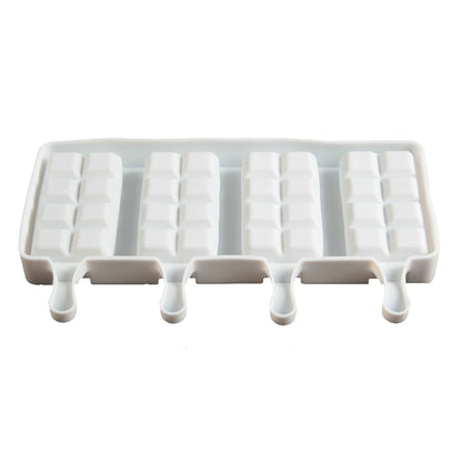 4 Silicone Mold DIY Ice Pop Mold Popsicle Makers Food Storage Container for Egg Bites -Grid Shape