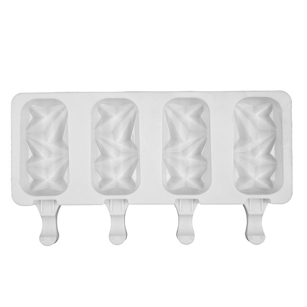 4 Silicone Mold DIY Ice Pop Mold Popsicle Makers Food Storage Container for Egg Bites -Rhombus Shape