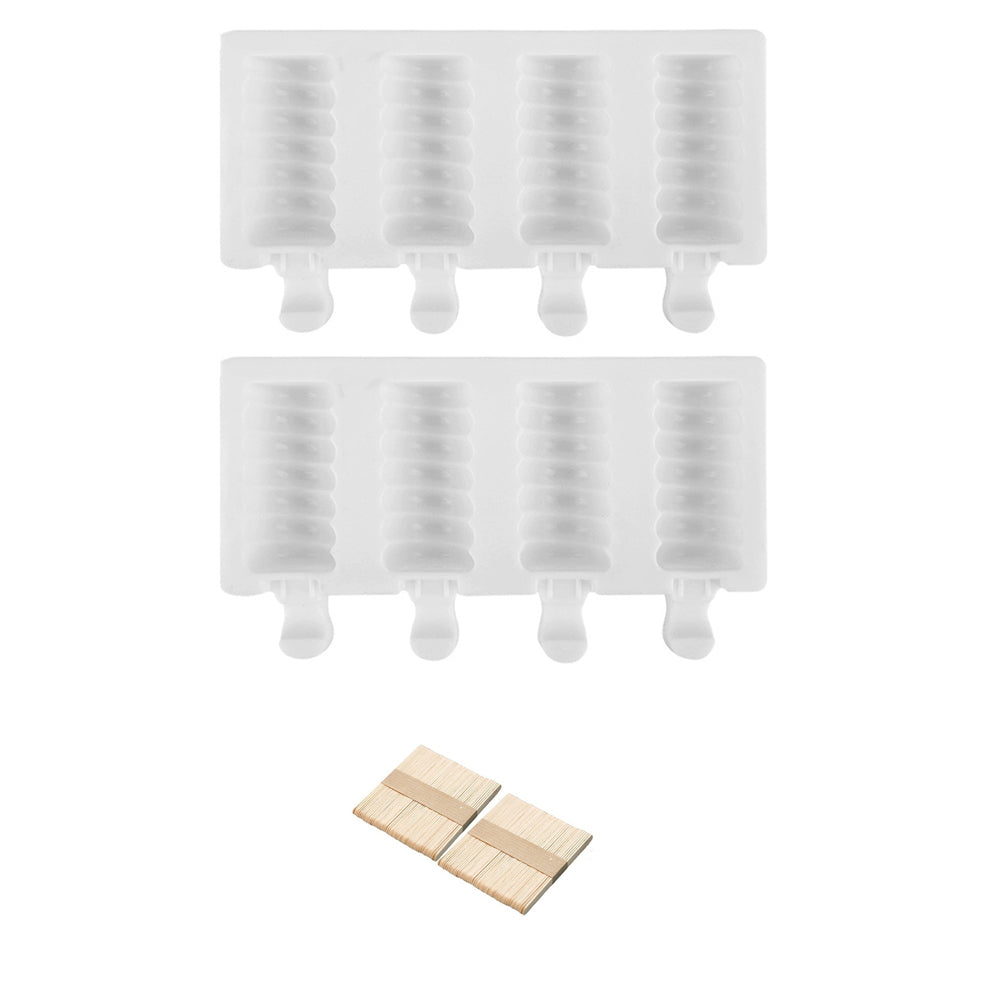 2pcs 4 Silicone Mold DIY Ice Pop Mold Popsicle Makers Food Storage Container for Egg Bites -Circle Shape