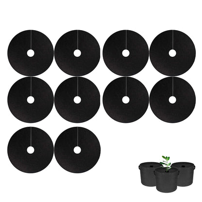 20Pcs Non Woven Tree Mulch Ring Plant Protector Mat Round Gardening Landscaping Fabric Cover -L