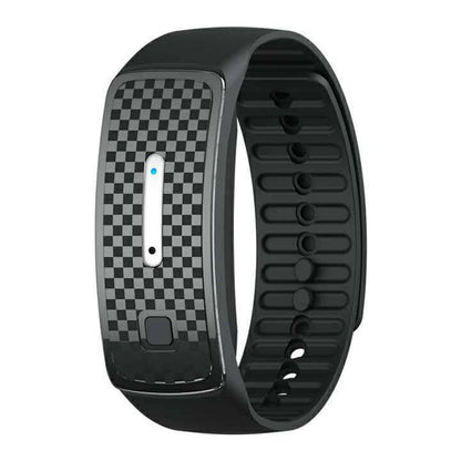 2X Ultrasonic Mosquito Repellent Bracelet USB Rechargeable Wristband Black White