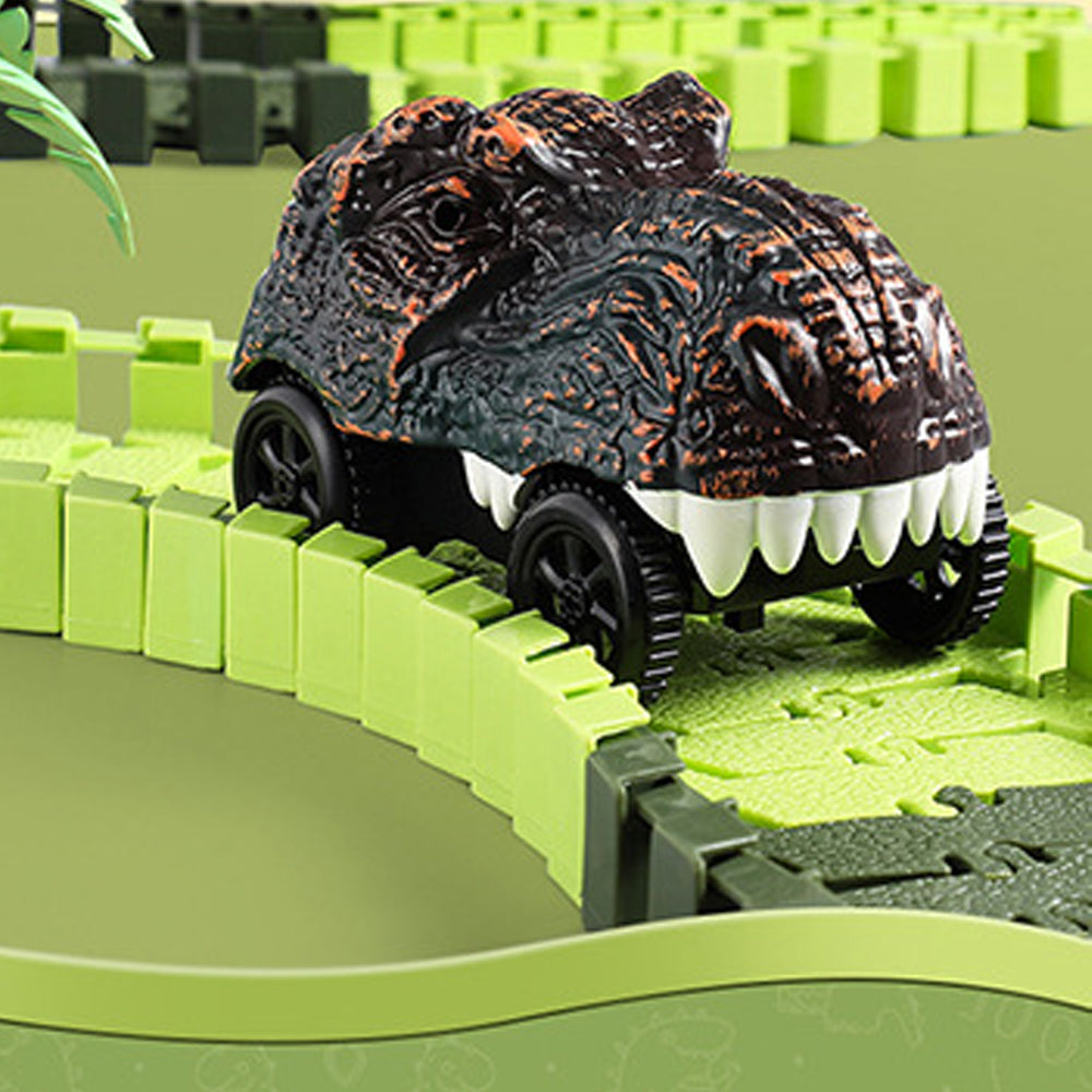 Toy 112Pcs Dinosaur RaceTracksFlexible Train Tracks Setfor Kids Boys ToyGift-Style1