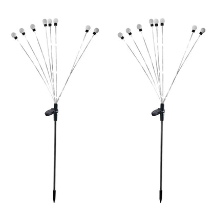 Solar Garden Lights Solar Powered Firefly Lights Flickering Bulbs Outdoor Garden Patio String Lamp