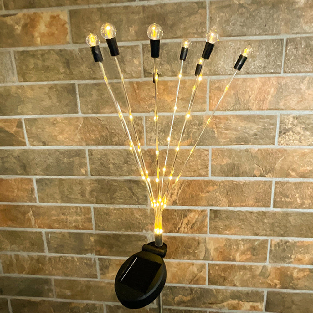 Solar Garden Lights Solar Powered Firefly Lights Flickering Bulbs Outdoor Garden Patio String Lamp