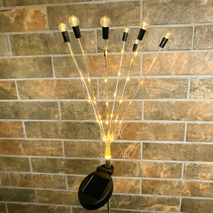 Solar Garden Lights Solar Powered Firefly Lights Flickering Bulbs Outdoor Garden Patio String Lamp