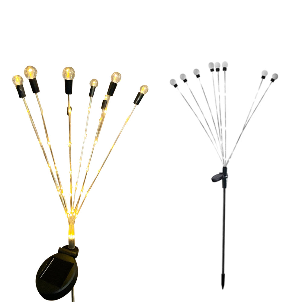 Solar Garden Lights Solar Powered Firefly Lights Flickering Bulbs Outdoor Garden Patio String Lamp