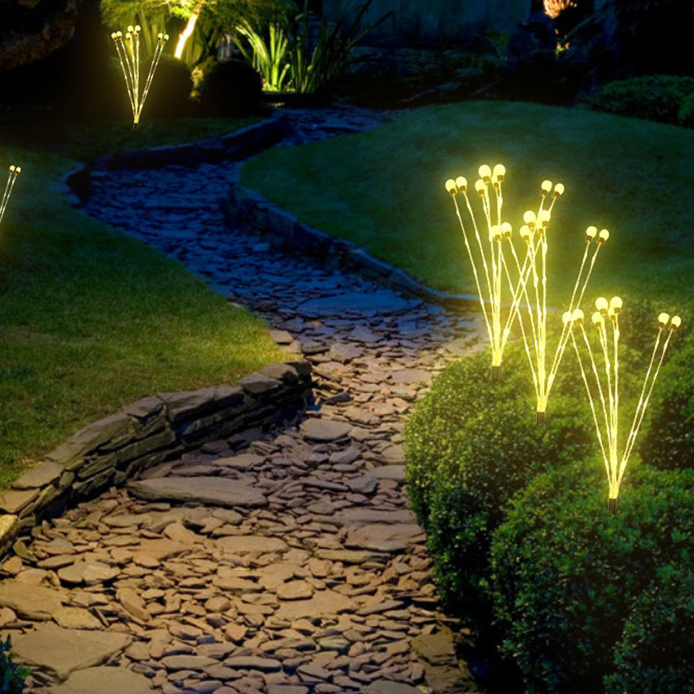 Solar Garden Lights Solar Powered Firefly Lights Flickering Bulbs Outdoor Garden Patio String Lamp