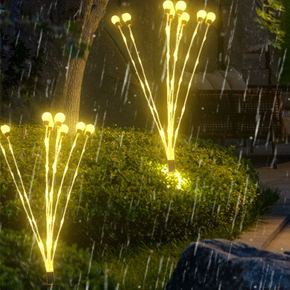 Solar Garden Lights Solar Powered Firefly Lights Flickering Bulbs Outdoor Garden Patio String Lamp