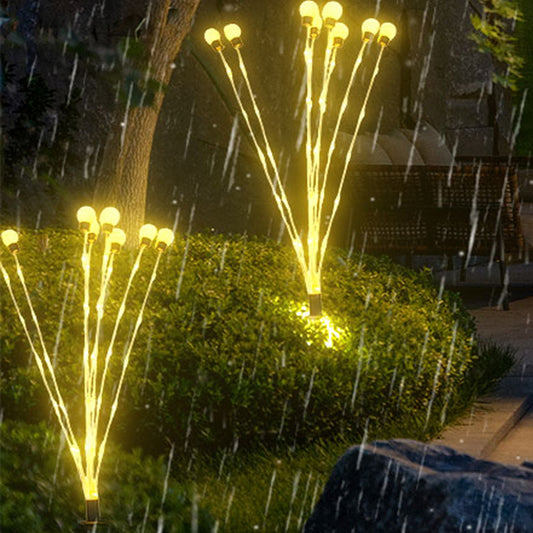 Solar Garden Lights Solar Powered Firefly Lights Flickering Bulbs Outdoor Garden Patio String Lamp