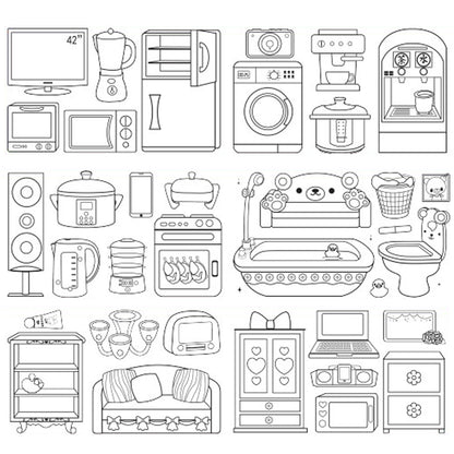 Wall Art Children's Drawing Roll Paper Roll Sticky DIY Painting Paper Drawing Color Filling Paper-Daily Necessities