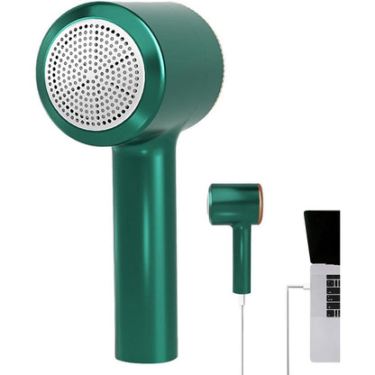 Fabric Shave Rechargeable Electric Lint Remover Sweater Couch Fabric Pill Shaver -Green