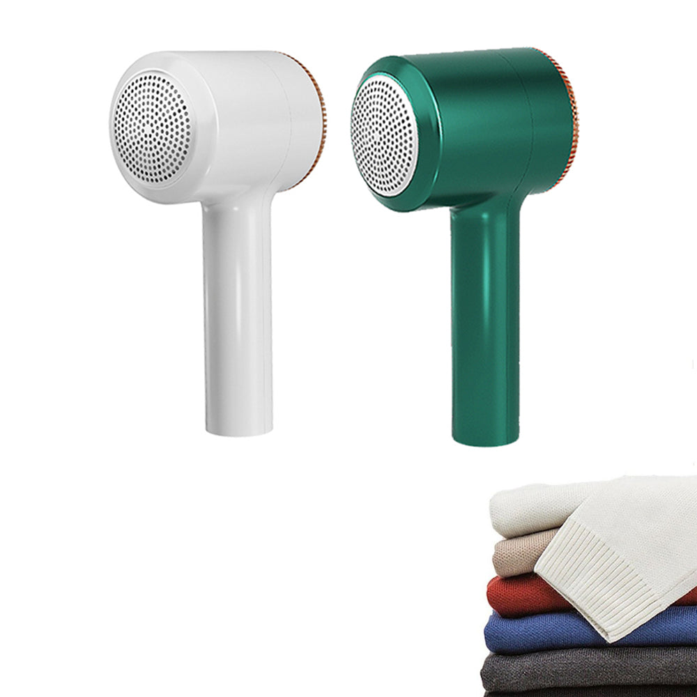 2pcs Fabric Shave Rechargeable Electric Lint Remover Sweater Couch Fabric Pill Shaver -Green and White