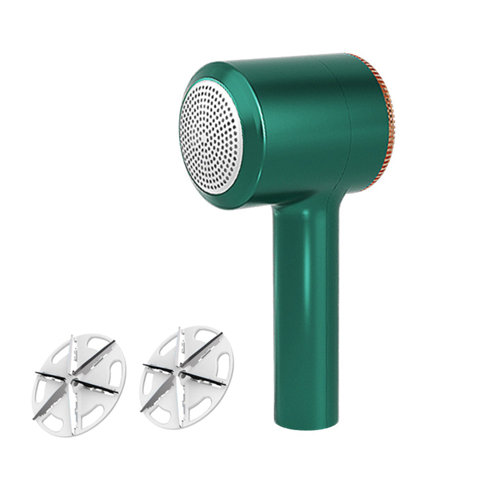 2pcs Fabric Shave Rechargeable Electric Lint Remover Sweater Couch Fabric Pill Shaver -Green and White