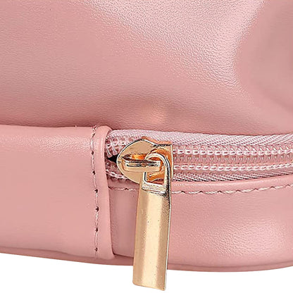 Large Makeup Bag Double Layer Cosmetic Bag Travel Makeup Bag -Pink