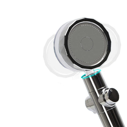 2 X Handheld Propeller High Pressure Shower Head Purple Silver