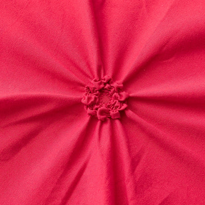 Duvet Cover Queen Diamond Pintuck Quilt Cover Set Comforter Pillow Case for All Seasons-Wine Red
