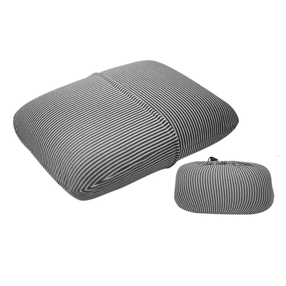 Travel Memory Foam Pillow with Pillowcase Pocket -Black