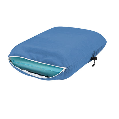 Travel Memory Foam Pillow with Pillowcase Pocket -Blue