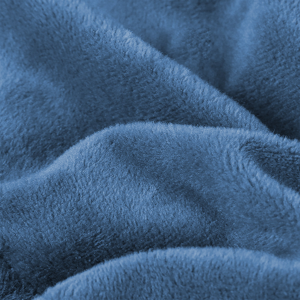 Travel Memory Foam Pillow with Pillowcase Pocket -Blue