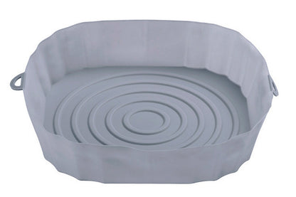 Reusable Food Grade Silicone Air fryer Liners Baking Tray Basket-Gray