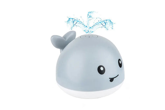 Toy Bath Toys Light Up Whale Spray Water Bathtub Toys for Boys Girls-Grey