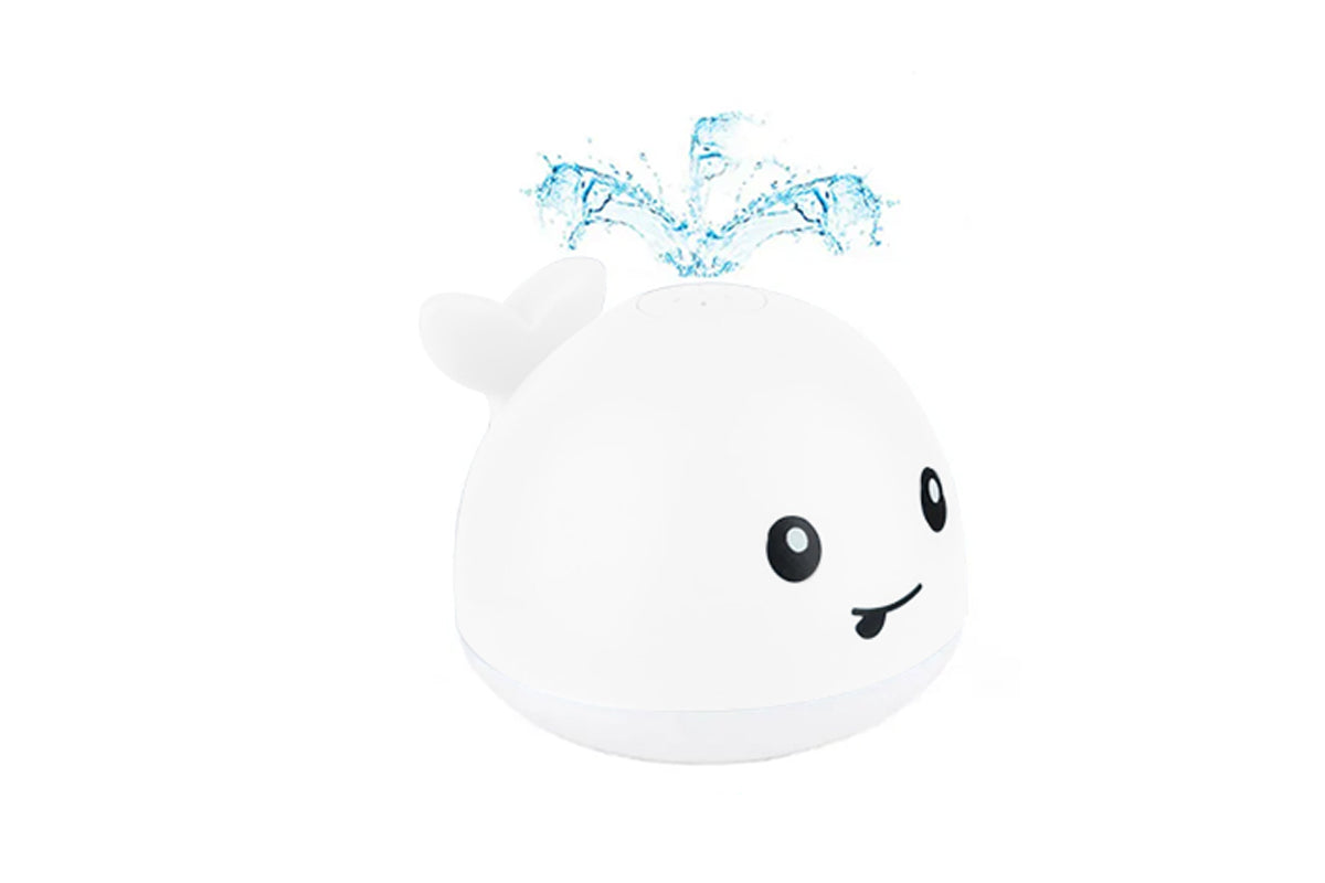 Toy Bath Toys Light Up Whale Spray Water Bathtub Toys for Boys Girls-White