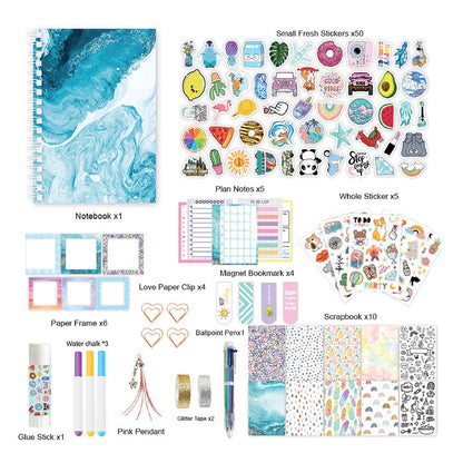 DIY Journal Kit with Scrapbooking Supplies Stickers Style 2