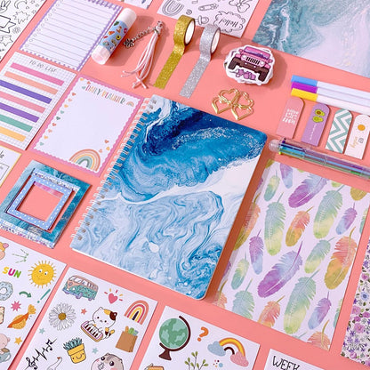 DIY Journal Kit with Scrapbooking Supplies Stickers Style 2