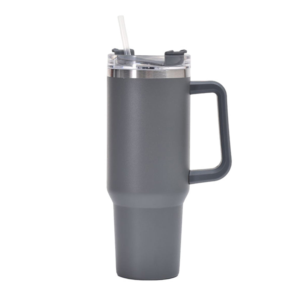 Stainless Steel Water Bottle Insulated Tumblers with Lid and Straw for Travel Coffee -Gray