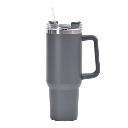 Stainless Steel Water Bottle Insulated Tumblers with Lid and Straw for Travel Coffee -Gray