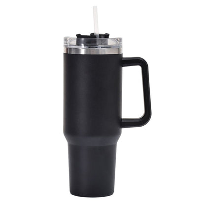 Stainless Steel Water Bottle Insulated Tumblers with Lid and Straw for Travel Coffee -Black