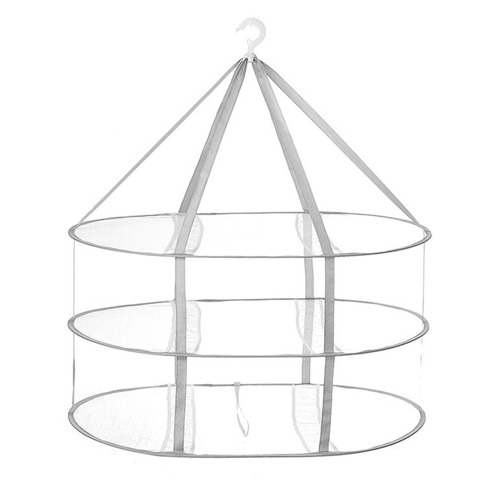 3-Tier Drying Rack Foldable Clothes Hanging Dryer Laundry Mesh Flat Rack