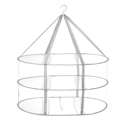 3-Tier Drying Rack Foldable Clothes Hanging Dryer Laundry Mesh Flat Rack