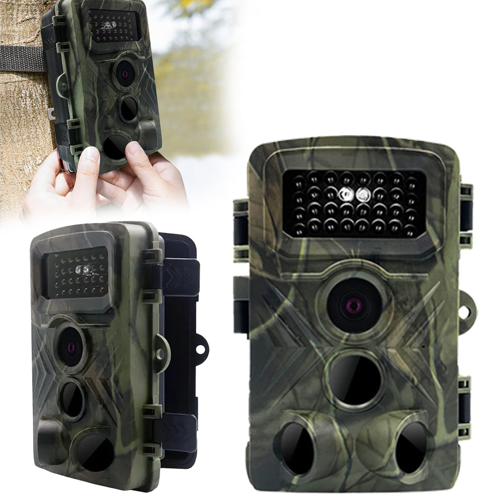 willwaytrends 1080P HD Trail Camera Wildlife Monitoring Camera IR Night Vision Yard Surveillance Camera