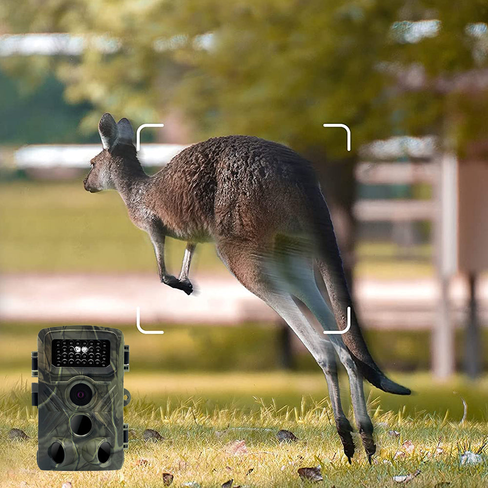 willwaytrends 1080P HD Trail Camera Wildlife Monitoring Camera IR Night Vision Yard Surveillance Camera