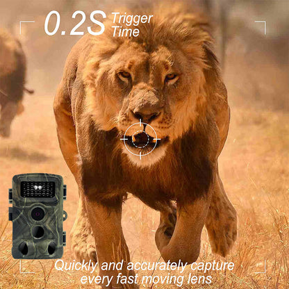 willwaytrends 1080P HD Trail Camera Wildlife Monitoring Camera IR Night Vision Yard Surveillance Camera