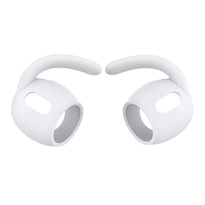 Ear Hooks Covers 3 Pairs AirPods Pro Ear Hooks Secure Anti Slip Covers Silicone Earphone Cover -White