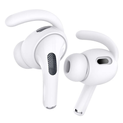 Ear Hooks Covers 3 Pairs AirPods Pro Ear Hooks Secure Anti Slip Covers Silicone Earphone Cover -White