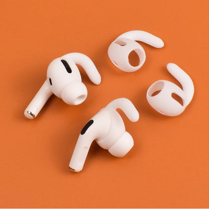 Ear Hooks Covers 3 Pairs AirPods Pro Ear Hooks Secure Anti Slip Covers Silicone Earphone Cover -White